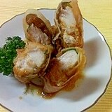 鶏ささみと梅の春巻き